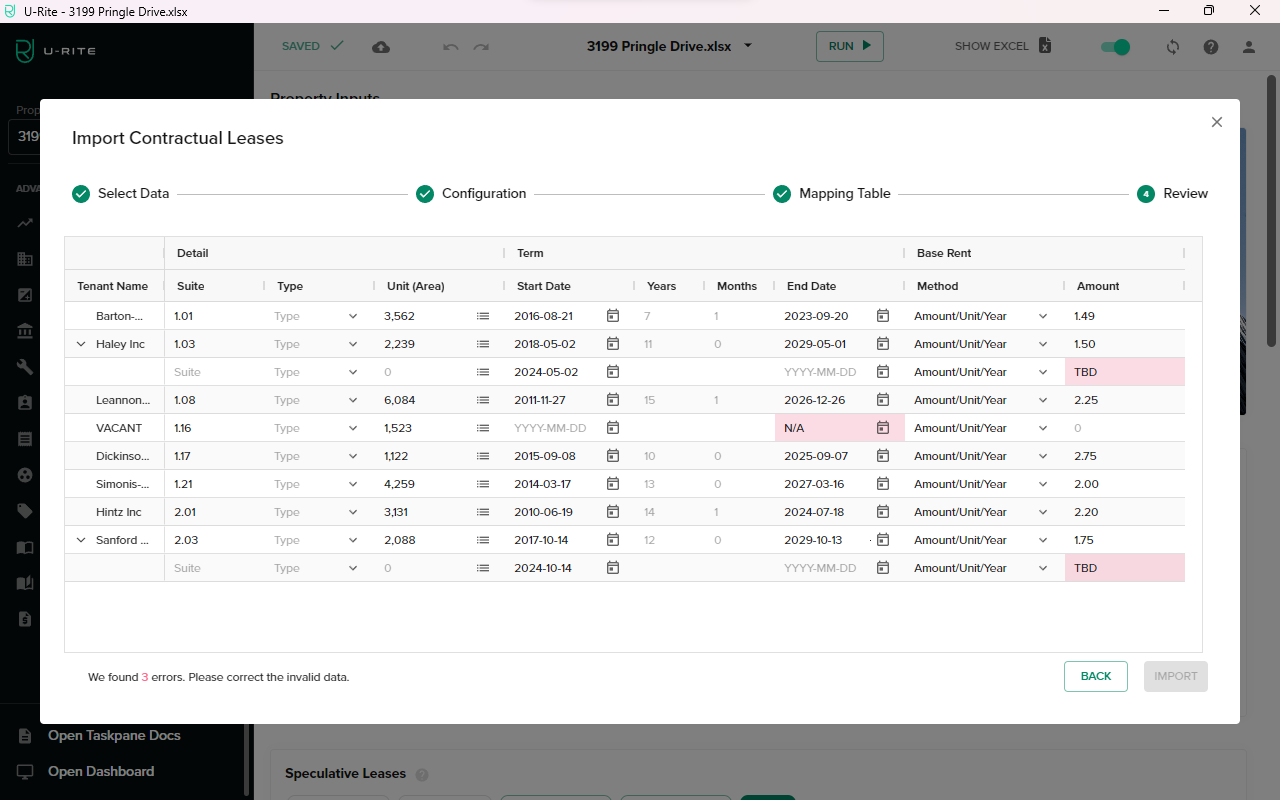 review and fix the invalid eintries
